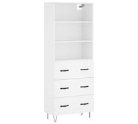 (white, 3 drawers) vidaXL Highboard Sideboard Cupboard Side Cabinet Grey Sonoma Engineered Wood