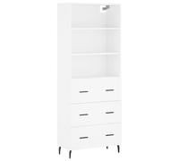 (white, 3 drawers) vidaXL Highboard Sideboard Storage Cabinet High Gloss White Engineered Wood