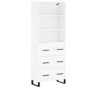 (white, 3 drawers) vidaXL Highboard Sideboard Storage Cabinet High Gloss White Engineered Wood