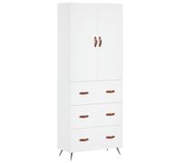 (white, 3 drawers) vidaXL Highboard Sideboard Storage Cabinet Side Cabinet Black Engineered Wood