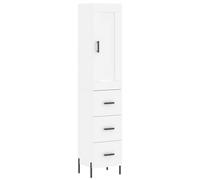 vidaXL Highboard White 34.5X34X180 Cm Engineered Wood, White