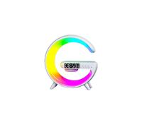 (White) 3 In 1 Wireless Charger Pad Stand Speaker RGB Night Light Fast Charging Station For iPhone Samsung Xiaomi Huawei