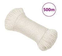 vidaXL Work Rope White 3 mm 500 m Polypropylene, White