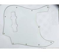 White 3 ply Jazz bass guitar pickguard scratch plate 10 holes single pickup cutout