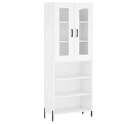 Highboard White 69.5x34x180 cm Engineered Wood