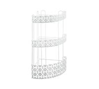 White 3-Tier Corner Cosmetic Organizer Model Florenza