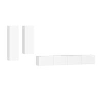 (White, 30,5 x 30 x 110 cm (L x W x H)) vidaXL TV Cabinet Set 4 Piece Engineered Wood Multi Colours 100/80x30x30 cm