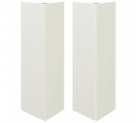 (white, 30 x 26 x 75 cm/ 2 pcs) vidaXL Garden Planters Outdoor Flower Pot Patio Planter Box Triangular Steel