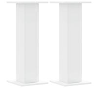 vidaXL Speaker Stands HiFi Floor Stands - White Engineered Wood - 30 x 30 cm Top Plate - 80 cm Height - Max Load 60 kg - 2 Piece Set