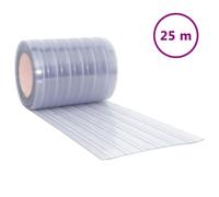 (white, 300 x 2.6 mm (25 m)) vidaXL Strip Curtain Roll Privacy Window Covering Pedestrian Door Strip PVC