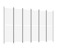 Vidaxl 6-Panel Room Divider White 300X200 Cm Fabric Room Dividers