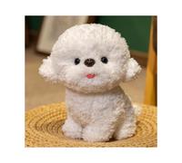 (White, 30cm/11.81in) Bichon Realistic Frise Stuffed Dog Plush Toy Poodle Doll Soft Gift Birthday