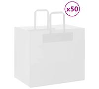 (white, 32 x 22 x 28 cm) vidaXL Paper Bags 50 pcs with Handles White 54x15x49 cm Paper Grocery Bag