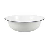 White 34cm Enamel Enameled Basin for Foot Baths and Laundry | Vintage Classic Shape, Large Capacity, Easy to Clean, Multifunctional Use, Stylish Retro Look