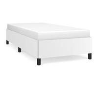 (white, 35 cm/ 3ft single) vidaXL Bed Frame Mattress Foundation Upholstered Bed Bedstead Faux Leather