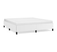 vidaXL Bed Frame without Mattress White Super King Faux Leather