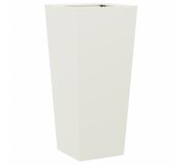 Garden Planter Steel/White 35x35x75cm Cold-Rolled Steel Raised Plant Bed Outdoor