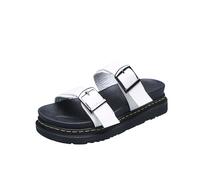 (White, 36=Foot Length23cm) Sandals Platform Woman Belt Buckle Casual Large Size Beach Slide Summer Toe Open