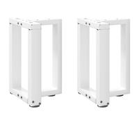 (white, 38 x 25 x (42-43) cm) vidaXL Dining Table Legs T-ShapedÂ Desk Legs Metal Furniture Legs 2 pcs Steel