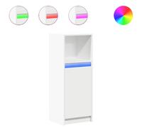 (white, 38 x 34 x 100 cm) vidaXL Sideboard with LED Cupboard Side Cabinet Highboard Engineered Wood