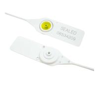 White 380mm Plastic Security Seals. High Strength Numbered Tags Pull Ties Anti-Tamper (500)