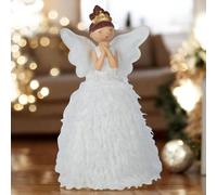 (White) 38cm Angel with LEDs Christmas Holidays Fairy Art Ornament