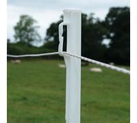 White 3FT Poly Post 105cm Tall Plastic Fencing Stake | Ideal for Temporary Electric Fences | Portable Mobile Paddock Fencing Livestock Control Grazing for Cattle Horse Sheep (60)