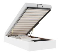 (white, 3ft single) vidaXL Ottoman Bed Frame without Mattress Home Bed Base Bedstead Faux Leather