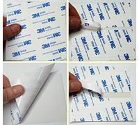 White 3M EVA FOAM Self Adhesive Pads ~ 100mm x 100mm x 1mm or 2mm thick ~ Sticky DOUBLE SIDED Tape ~ 9448A (1, 0.15mm thick ~ Uncut)