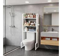 White 3Tier Over Toilet Sto ShelfAdjustable MultiLayer BathroomUnit SpaceSaving Design for Balconies & Smals Versatile Sto Solut.