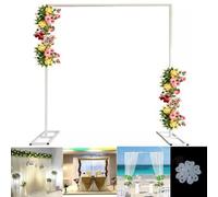 White 3X3M/10X10Ft Wedding Backdrop Stand Pipe Stage Flower Rack Arch Iron Party Door