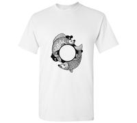 (White, 3XL) Pisces Fish Zodiac Sign Horoscope Fortune Symbol Men T Shirt Tee Top
