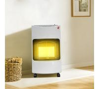 (White) 4.2kw Foldable Cabinet Gas Heater Portable Calor Mobile Ceramic Piezo Butane