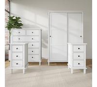 White 4 Piece Bedroom Furniture Set - Marlowe
