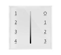 White 4 Zone 2.4GHz RF Dimming Remote Control 100-240V AC Input DMX512 Signal Output, for Single Colour LED Strip Lights