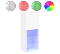 (white, 40.5 x 30 x 102 cm/ 1 pcs) vidaXL TV Cabinets with LED Lights TV Stand TV Units Entertainment Centre