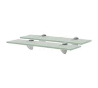 (white, 40 x 10 cm/ 2 pcs) vidaXL 1/2x Wall Floating Shelf Panel Glass Sheet Multi Colours Multi Sizes