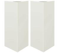 (white, 40 x 34.5 x 70 cm/ 2 pcs) vidaXL Garden Planters Outdoor Flower Pot Patio Planter Box Triangular Steel