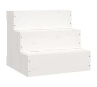 (White, 40 x 37.5 x 35 cm) vidaXL Solid Wood Pine Pet Stair Wooden Pet Ladder Dog Stair Multi Colours