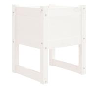 vidaXL Planter White 40x40x52.5 cm Solid Wood Pine, White