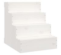 Pet Stair White 40x49x47 cm Solid Wood Pine