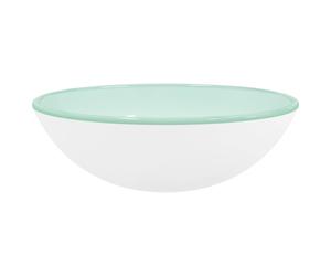 (White, 42 x 14 cm (Diam. x H)) vidaXL Basin Tempered Glass Bathroom Sink Basin Multi Colours Multi Sizes