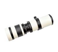White 420-800mm F/8.3-16 Super Telephoto Lens Manual Zoom Lens for DSLR Cameras