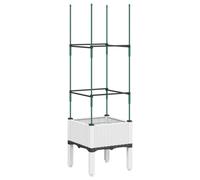 (white, 43 x 40 x 142,5 cm) vidaXL Garden Planter with Trellis Grey