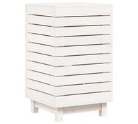 (white, 44 x 44 x 76 cm) vidaXL Laundry Basket Laundry Hamper with Lid Laundry Sorter Solid Wood Pine