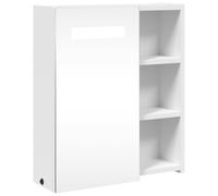 Bathroom Mirror Cabinet with LED Light Illuminated Wall Storage Cabinet vidaXL