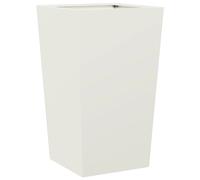 (white, 45 x 45 x 75 cm/ 1 pcs) vidaXL Garden Planters Outdoor Flower Pot Patio Raised Bed Planter Box Steel