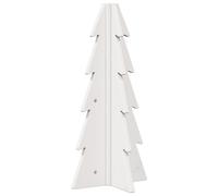 (white, 49 cm) vidaXL Wooden Christmas Tree for Decoration Assemble Xmas Tree Solid Wood Pine