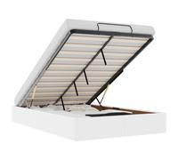 (white, 4ft6 double) vidaXL Ottoman Bed Frame without Mattress Home Bed Base Bedstead Faux Leather