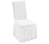 (White, 4pcs) VEVOR Stretch Spandex Folding Chair Covers for Wedding Party Dining